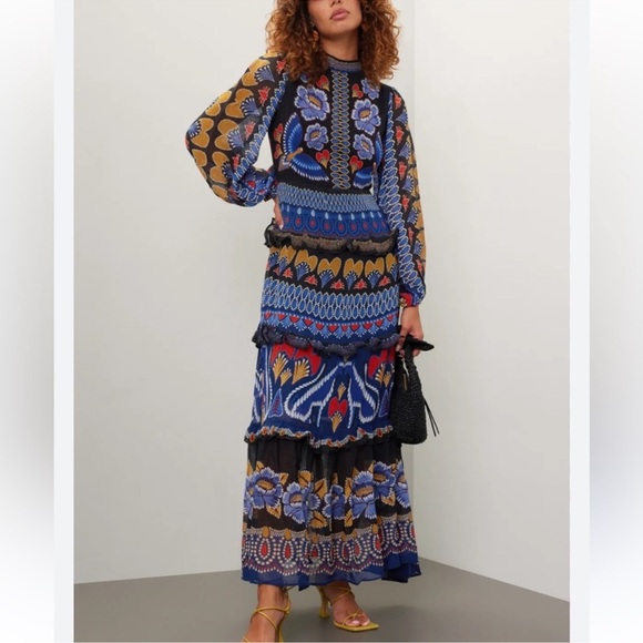 FARM Rio Multicolor Long Sleeve Dress - Picture 3 of 11